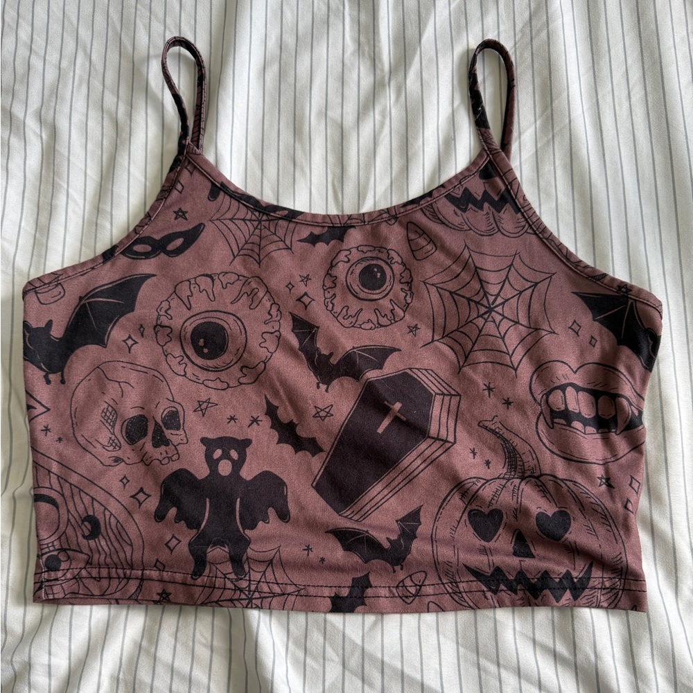 Romwe halloween Crop Tank